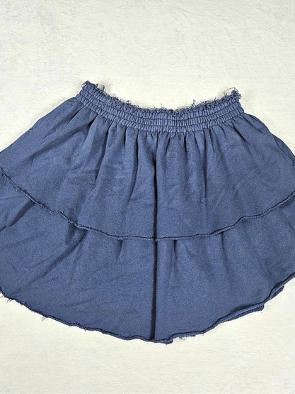 aerie Tiered Mini Skirt in Blue Size Medium